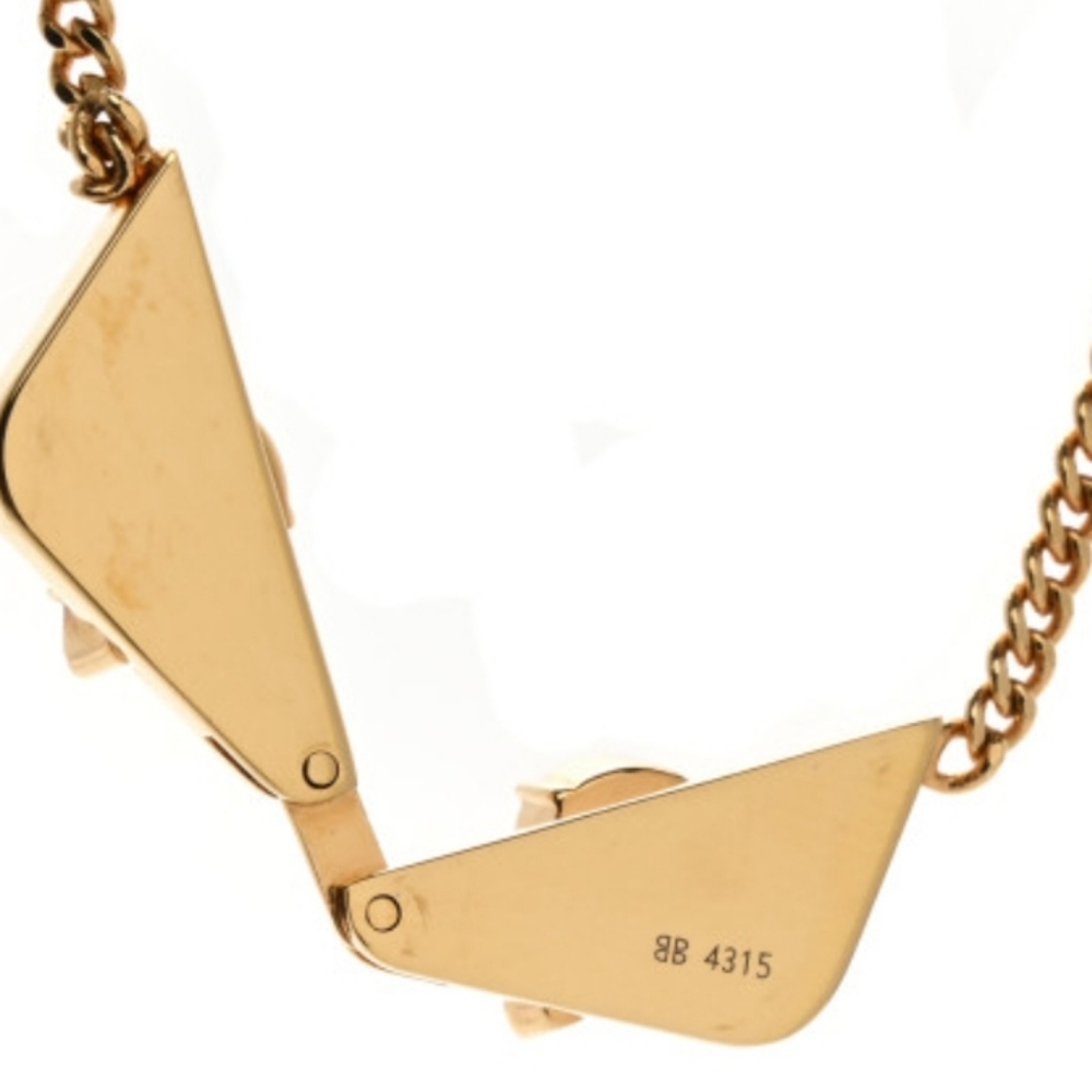 Fendi Metal Monster Eye Necklace Goldtone - Picture 5 of 5